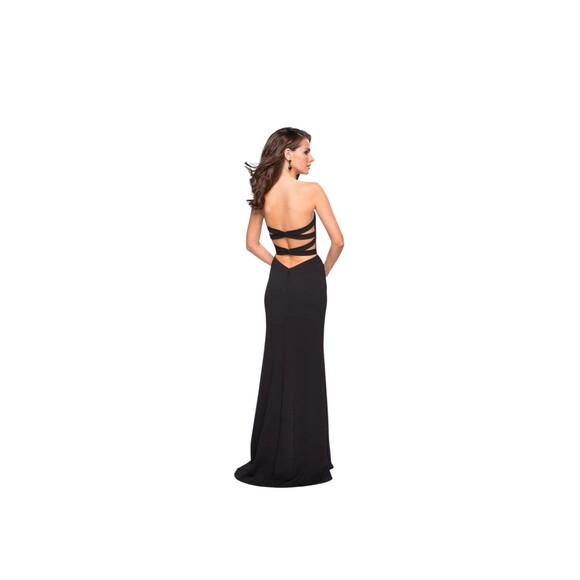 La Femme Womens Gown Dress Black Backless MSRP $499 Size 6 - Picture 2 of 5